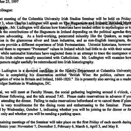 Announcements, 1997-09-25. ...