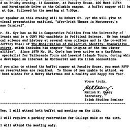 Announcements, 1987-11-23. ...