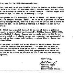Announcements, 1988-08-31. ...
