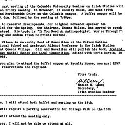 Announcements, 1987-11-03. ...