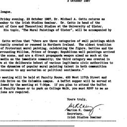 Announcements, 1987-10-03. ...