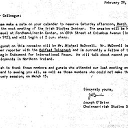 Announcements, 1980-02-28. ...