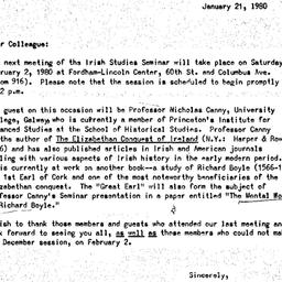 Announcements, 1980-01-21. ...