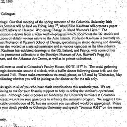 Announcements, 1999-04-22. ...