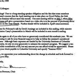 Announcements, 1999-03-24. ...