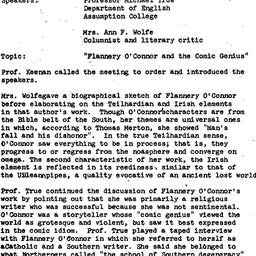 Minutes, 1974-12-07. Irish ...