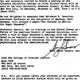 Announcements, 1974-10-23. ...