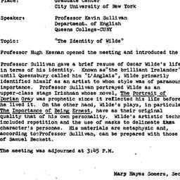 Minutes, 1975-02-08. Irish ...