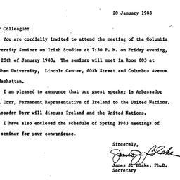 Announcements, 1983-01-20. ...