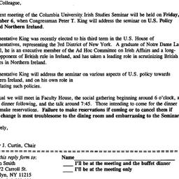 Announcements, 1996-11-21. ...