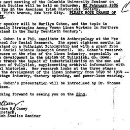 Announcements, 1986-02-03. ...