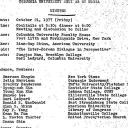 Minutes, 1977-10-21. Korea,...