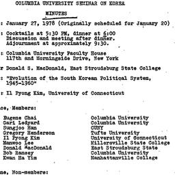 Minutes, 1978-01-27. Korea,...