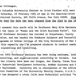 Announcements, 1985-02-01. ...