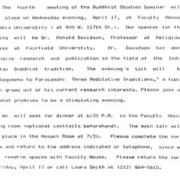 Announcements, 1991-04-17. ...