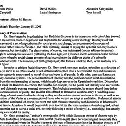 Minutes, 2000-10-11. Buddhi...