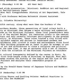 Announcements, 2001-03-08. ...