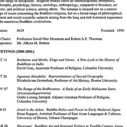 Schedules, Buddhist Studies...