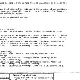 Correspondence, 2001-01-18....