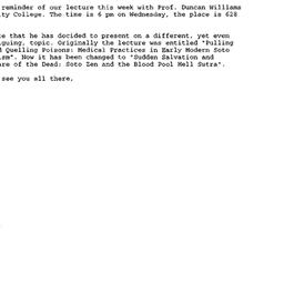 Announcements, 2001-04-18. ...