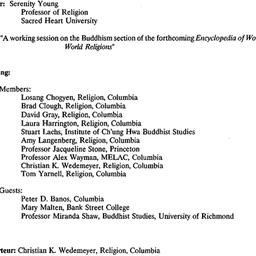 Minutes, 1993-10-14. Buddhi...