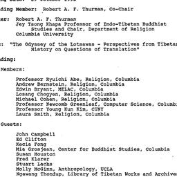 Minutes, 1992-10-29. Buddhi...