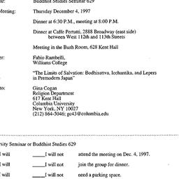 Announcements, 1997-12-04. ...