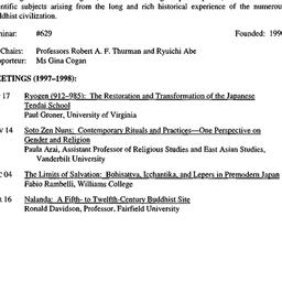 Schedules, Buddhist Studies...