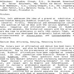 Minutes, 1991-10-28. Buddhi...