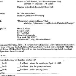 Announcements, 1997-04-10. ...
