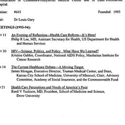 Schedules, National Health ...