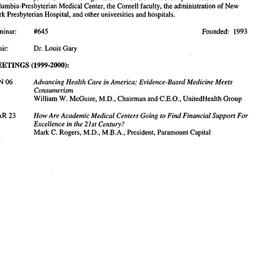 Schedules, National Health ...