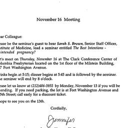 Announcements, 1995-11-16. ...