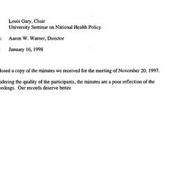 Correspondence, 1998-01-16....