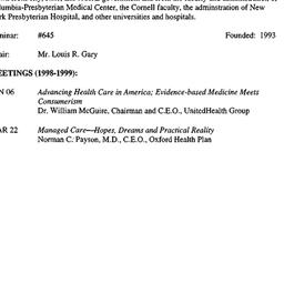 Schedules, National Health ...