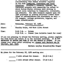 Announcements, 1976-02-18. ...
