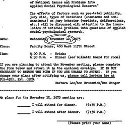 Announcements, 1975-11-12. ...