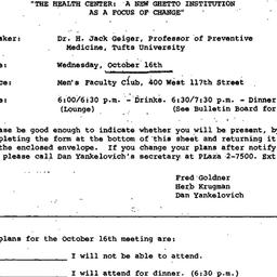 Announcements, 1968-10-16. ...