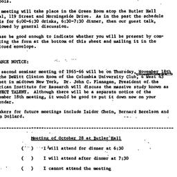 Announcements, 1965-10-28. ...