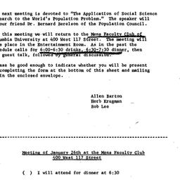 Announcements, 1966-01-26. ...