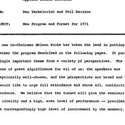 Announcements, 1971-01-04. ...
