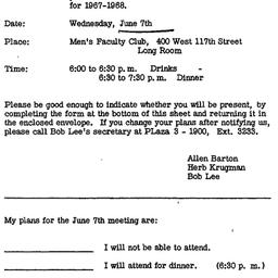 Announcements, 1967-06-07. ...