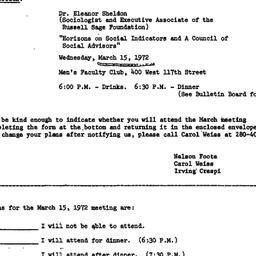 Announcements, 1972-03-15. ...