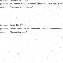 Announcements, 1970-02-18. ...