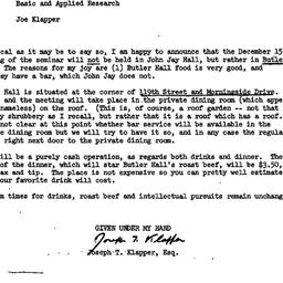 Announcements, 1964-12-07. ...