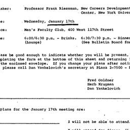 Announcements, 1968-01-17. ...