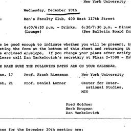 Announcements, 1967-12-20. ...