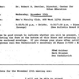 Announcements, 1967-11-15. ...