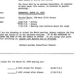 Announcements, 1978-03-15. ...
