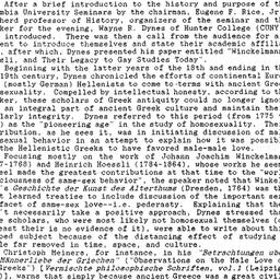 Minutes, 1989-09-07. Homose...